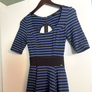 Guess Blue Striped Mini Dress
